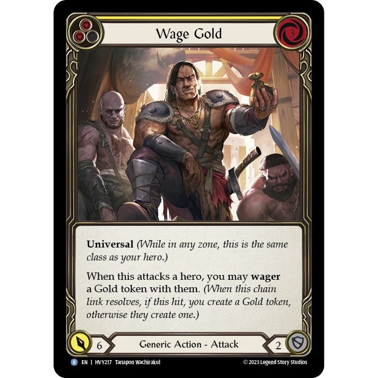 Image for Wage Gold (Yellow) (HVY217) (HVY) - Flesh and Blood TCG