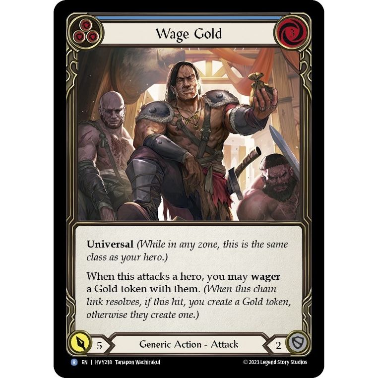 Image for Wage Gold (Blue) (HVY218) (HVY) - Flesh and Blood TCG