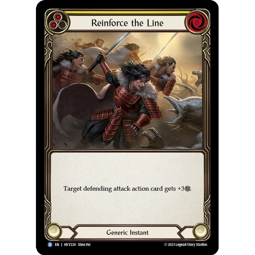 Image for Reinforce the Line (Yellow) (HVY220) (HVY) - Flesh and Blood TCG