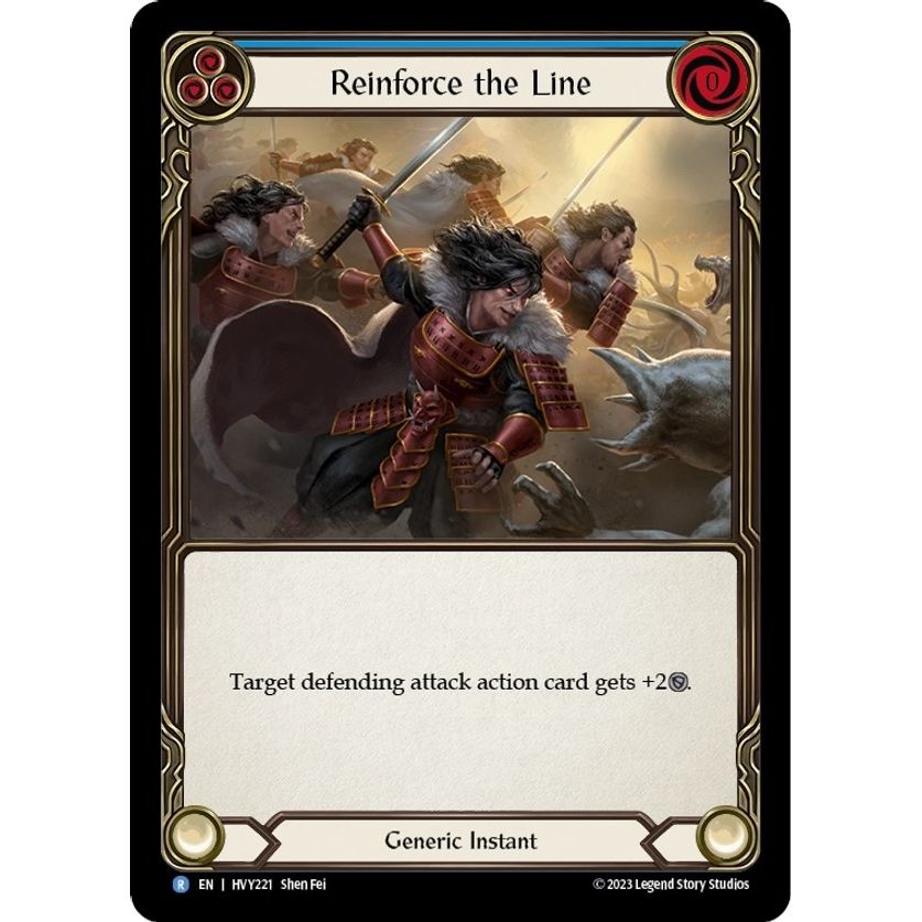 Image for Reinforce the Line (Blue) (HVY221) (HVY) - Flesh and Blood TCG