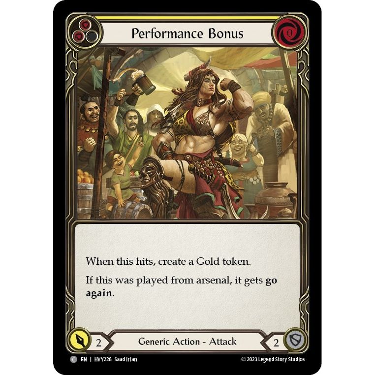 Image for Performance Bonus (Yellow) (HVY226) (HVY) - Flesh and Blood TCG