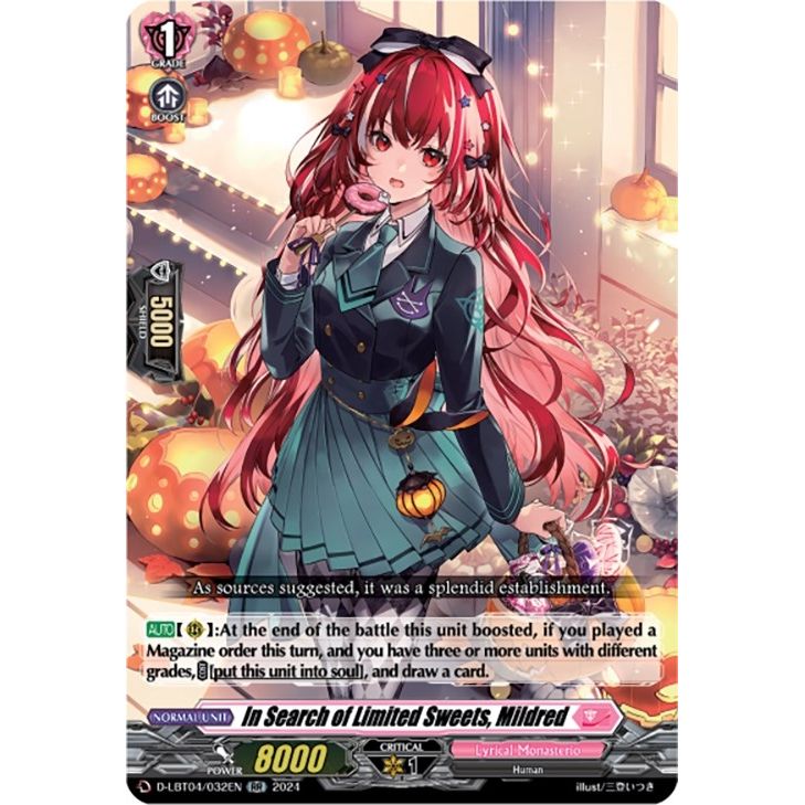 Image for In Search of Limited Sweets, Mildred (D-LBT04/032EN) (D-LBT04) - Cardfight Vanguard