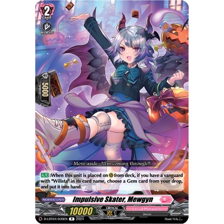 Image for Impulsive Skater, Mewgyn (D-LBT04/039EN) (D-LBT04) - Cardfight Vanguard