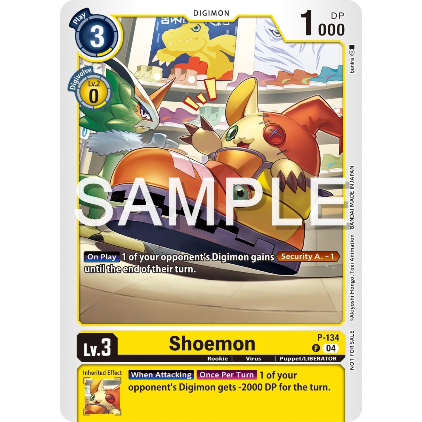 Image for Shoemon (Digimon Liberator Promotion Pack) (P-134 P) (D-PR) - Digimon Card Game
