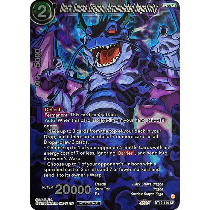 Image for Black Smoke Dragon, Accumulated Negativity (Championship 2023 Reward Pack) (BT19-140) (TPR) - Dragon Ball Super: Masters