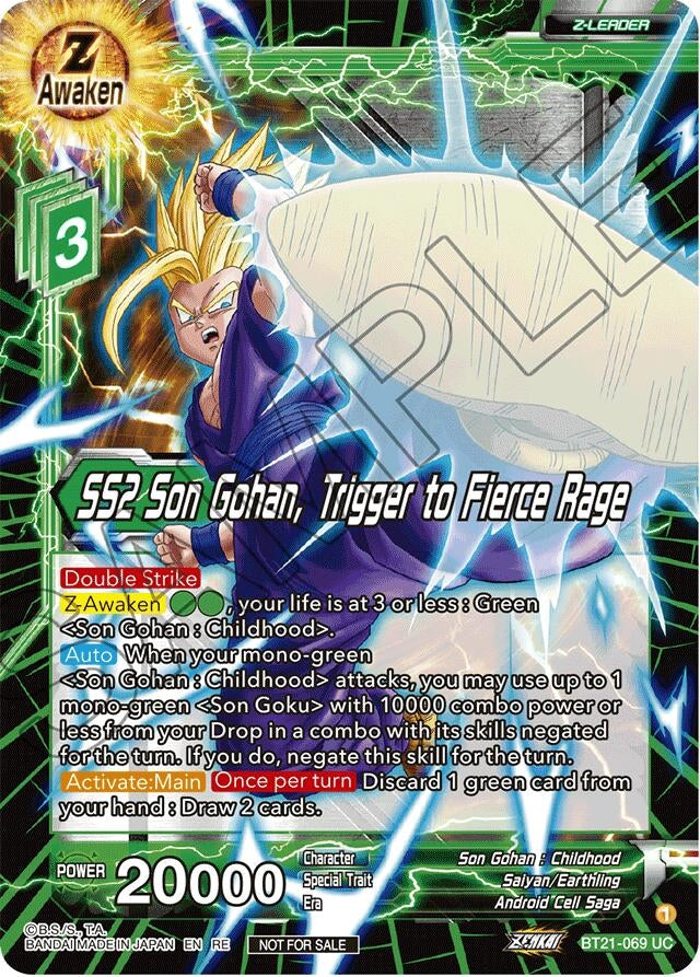 Image for SS2 Son Gohan, Trigger to Fierce Rage (2023 Championship Finals Zenkai Premium Pack) (BT21-069) (TPR) - Dragon Ball Super: Masters
