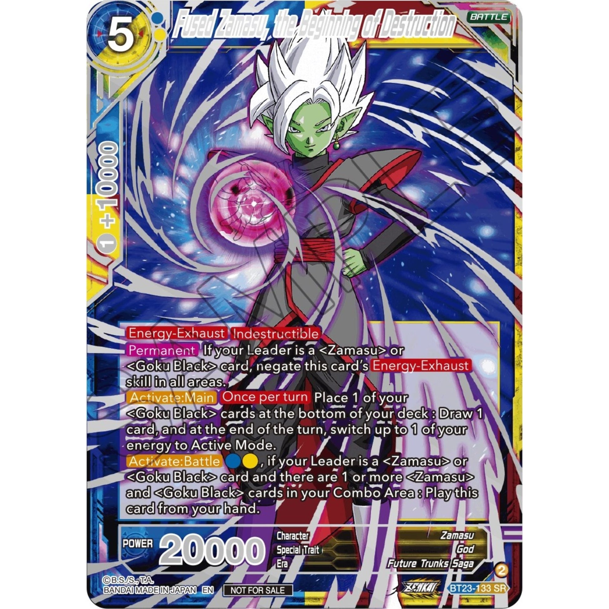 Image for Fused Zamasu, the Beginning of Destruction (Championship 2023 Reward Alternate Art Card Set) (Holo) (BT23-133) (TPR) - Dragon Ball Super: Masters