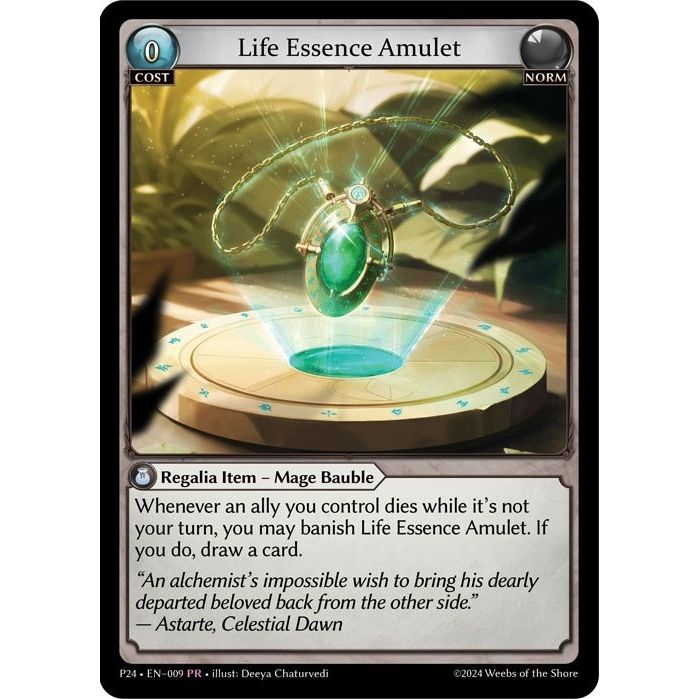 Image for Life Essence Amulet (009) (P) - Grand Archive TCG