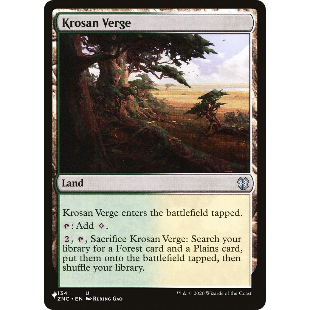 Image for Krosan Verge (ZNC) (134) (LIST) - Magic: The Gathering