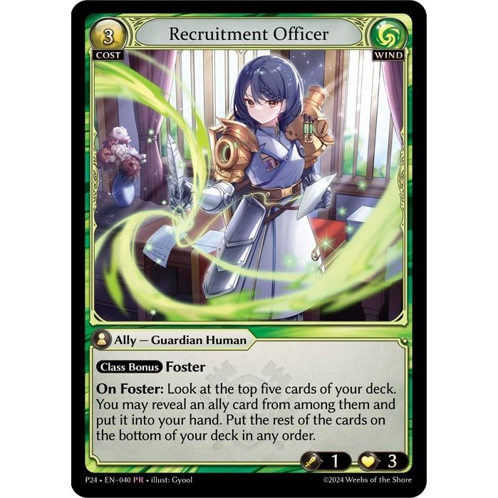Image for Recruitment Officer (040) (P) - Grand Archive TCG