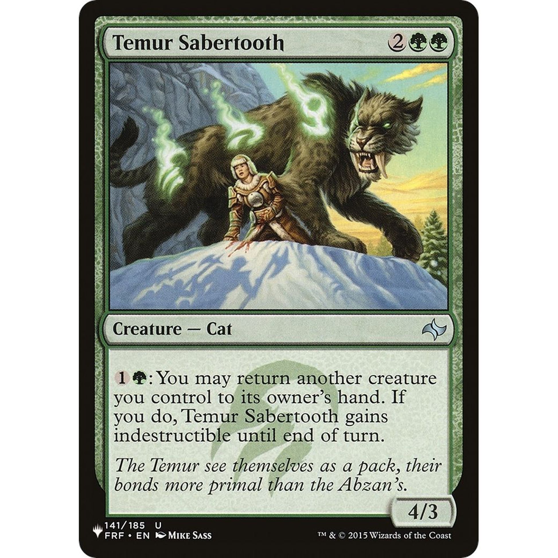 Image for Temur Sabertooth (141/185) (LIST) - Magic: The Gathering