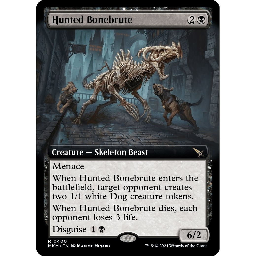 Image for Hunted Bonebrute (Extended Art) (400) (MKM) - Magic: The Gathering