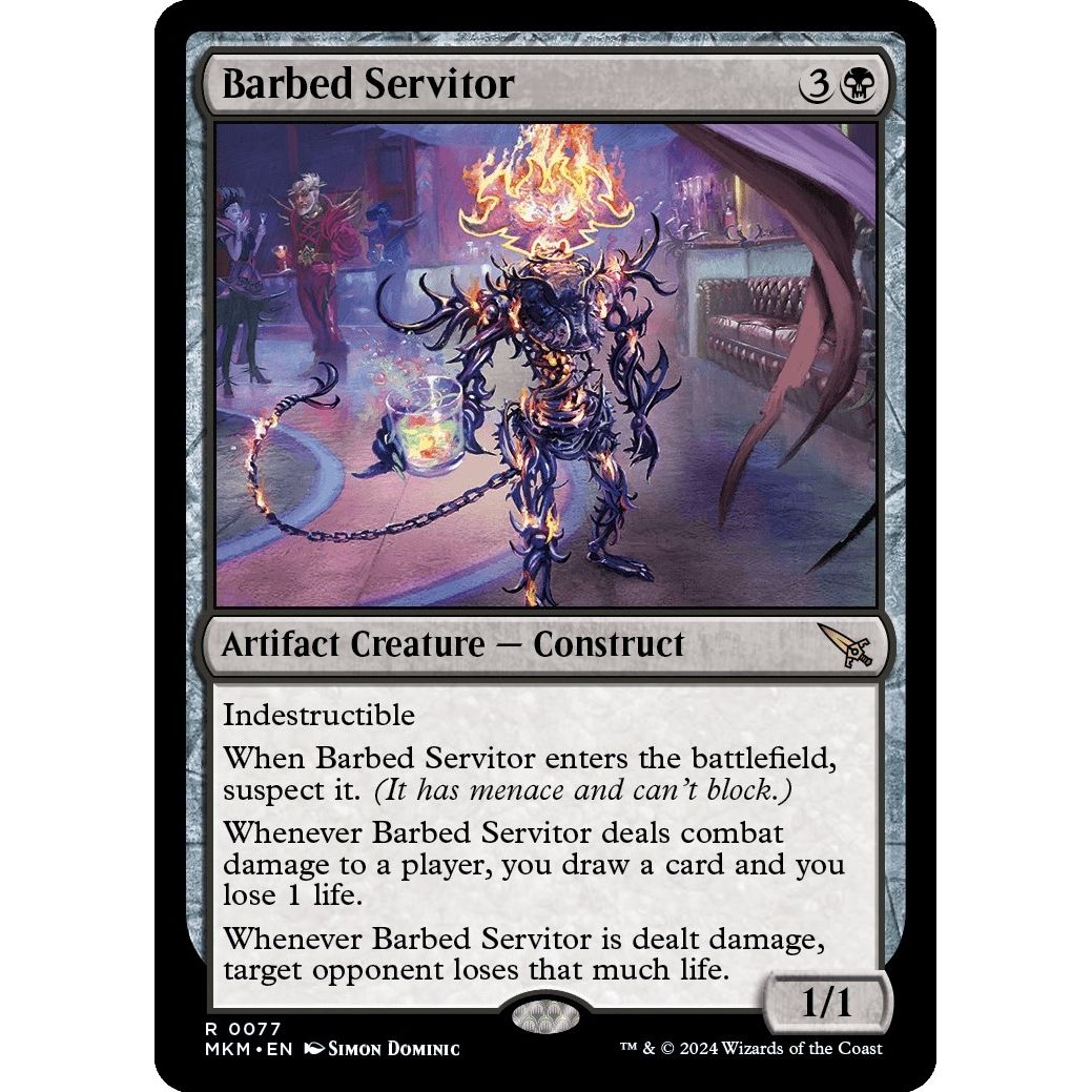 Image for Barbed Servitor (77) (MKM) - Magic: The Gathering