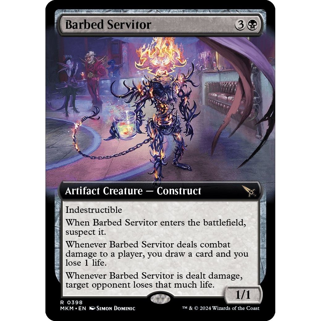 Image for Barbed Servitor (Extended Art) (398) (MKM) - Magic: The Gathering