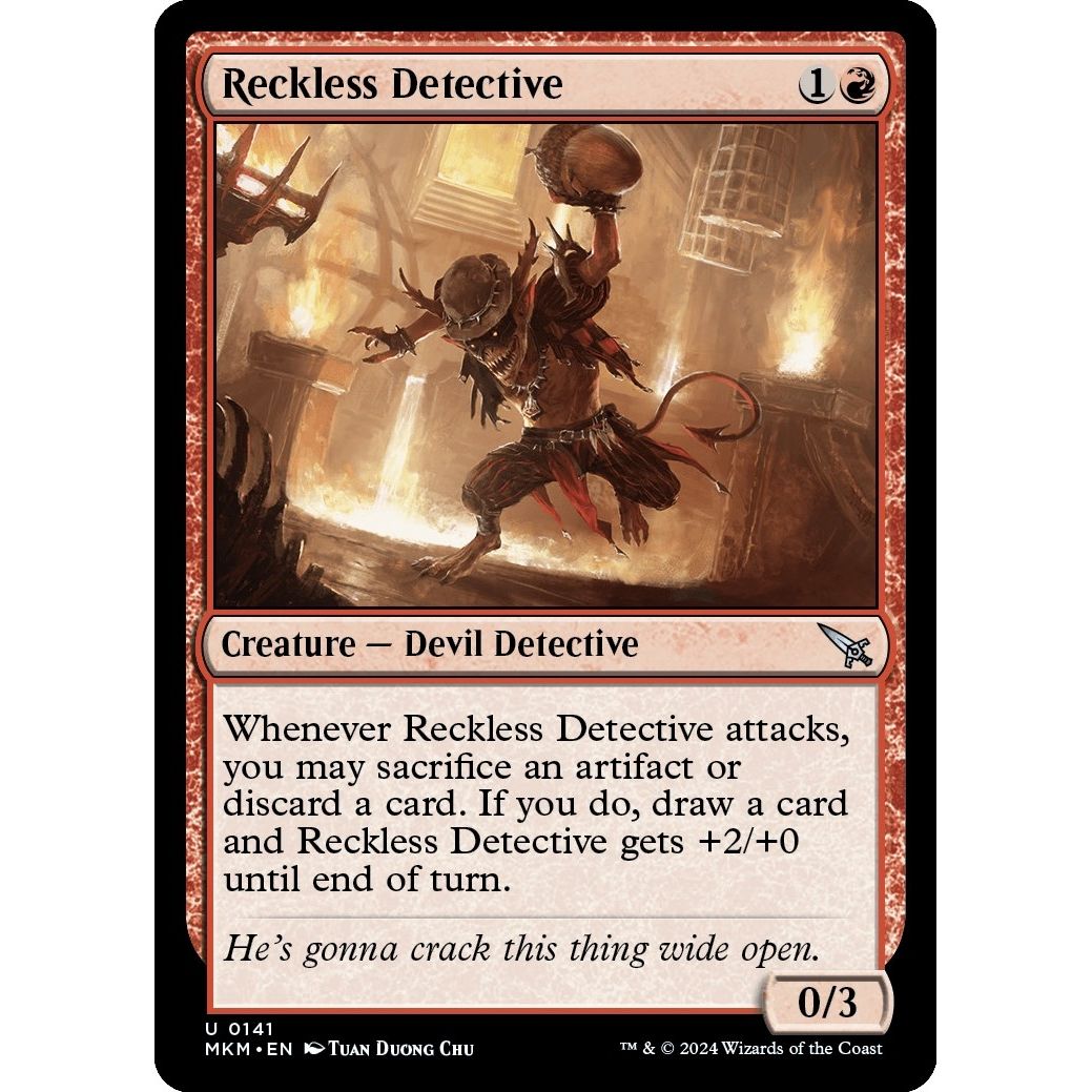 Image for Reckless Detective (141) (MKM) - Magic: The Gathering