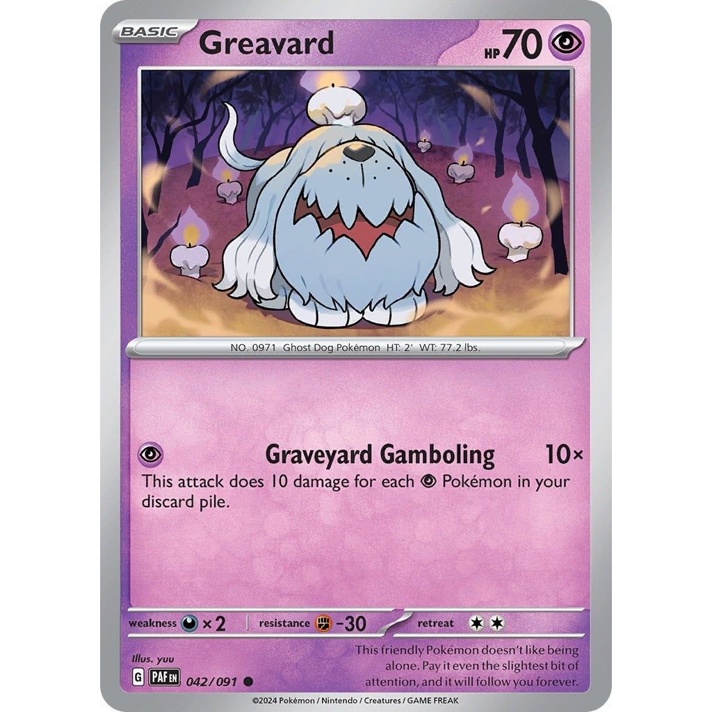 Image for Greavard (042/091) (PAF) - Pokemon