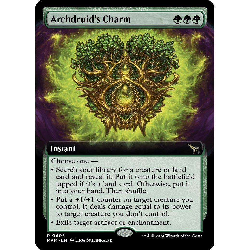 Image for Archdruid's Charm (Extended Art) (408) (MKM) - Magic: The Gathering
