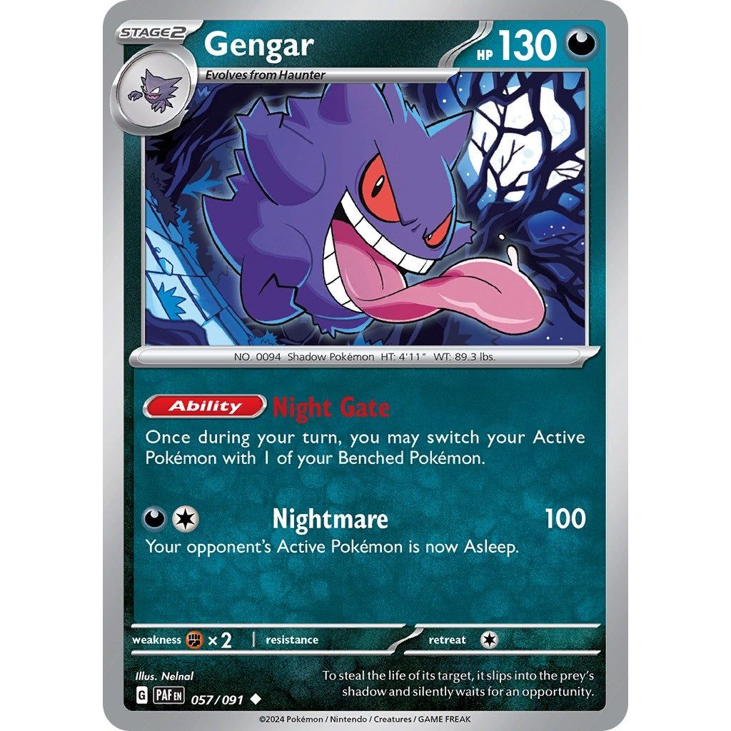Image for Gengar (057/091) (PAF) - Pokemon