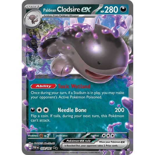 Image for Paldean Clodsire ex (059/091) (PAF) - Pokemon