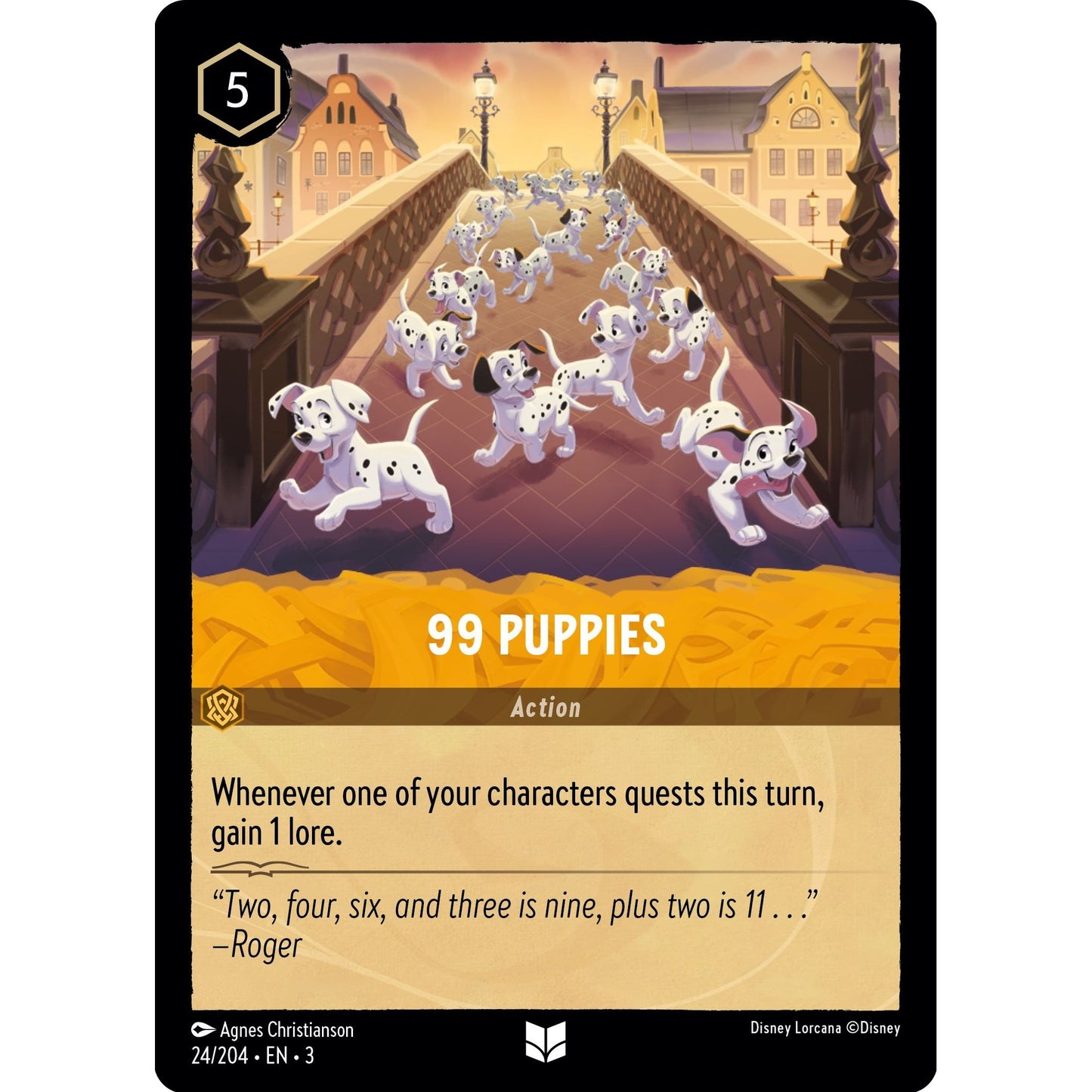 Image for 99 Puppies (24/204) (3) - Disney Lorcana