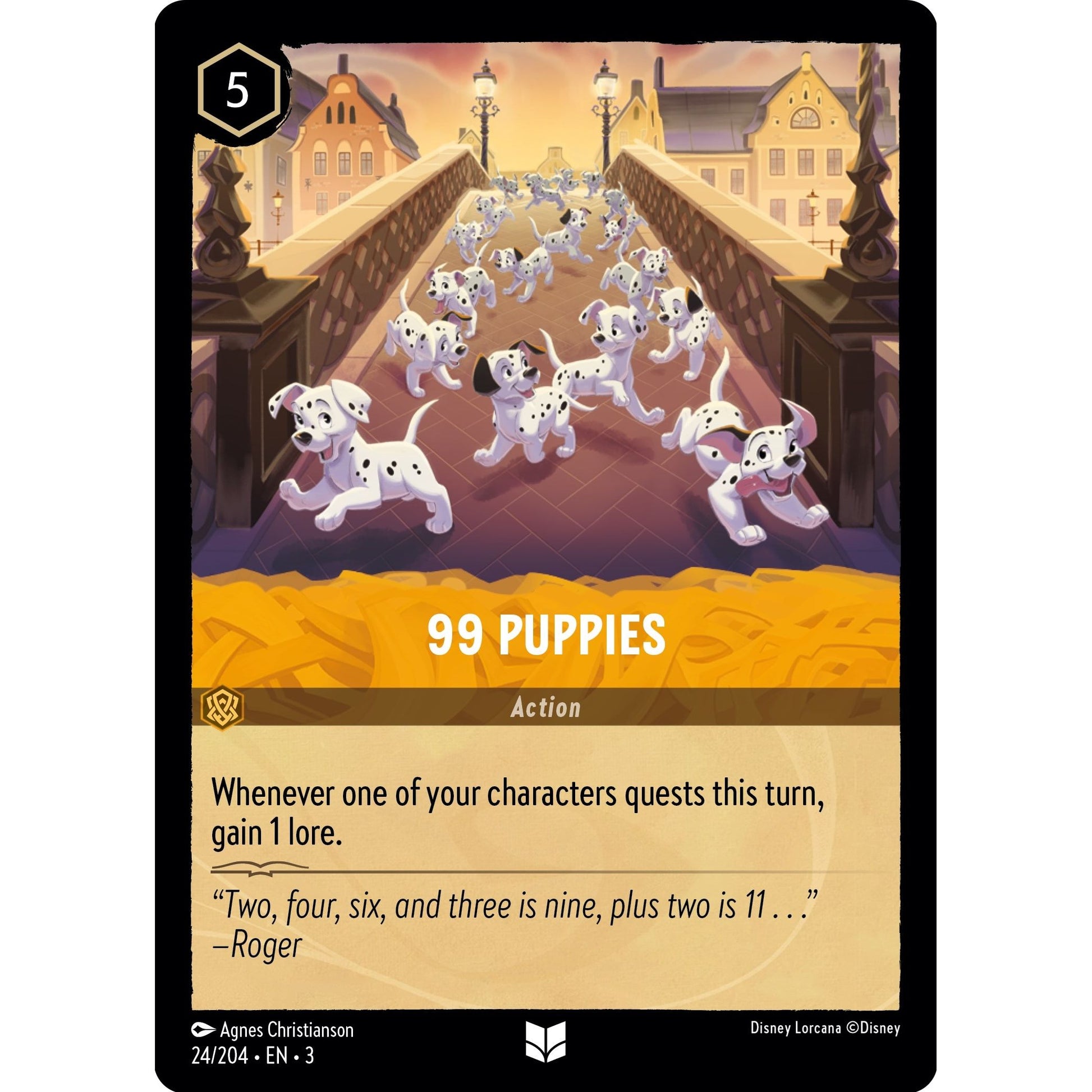 Image for 99 Puppies (24/204) (3) - Disney Lorcana