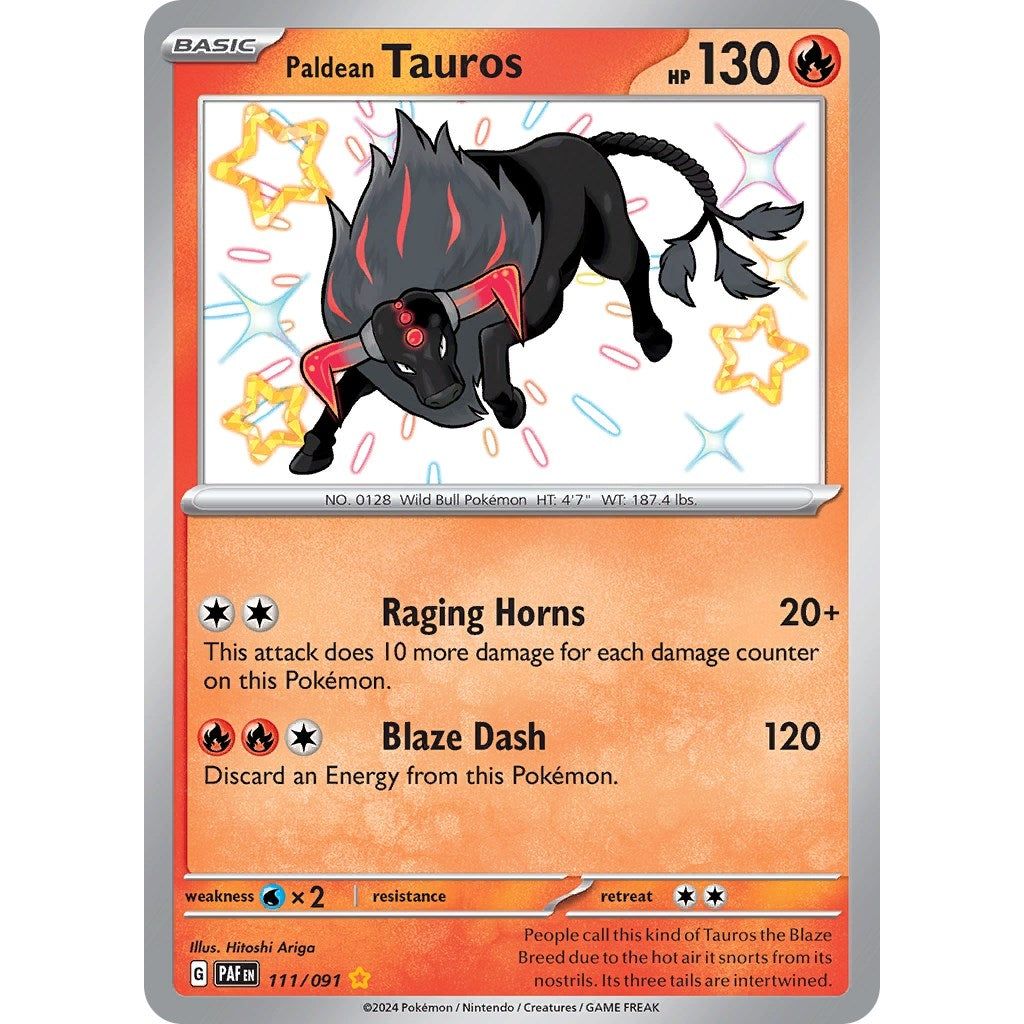 Image for Paldean Tauros (111/091) (PAF) - Pokemon