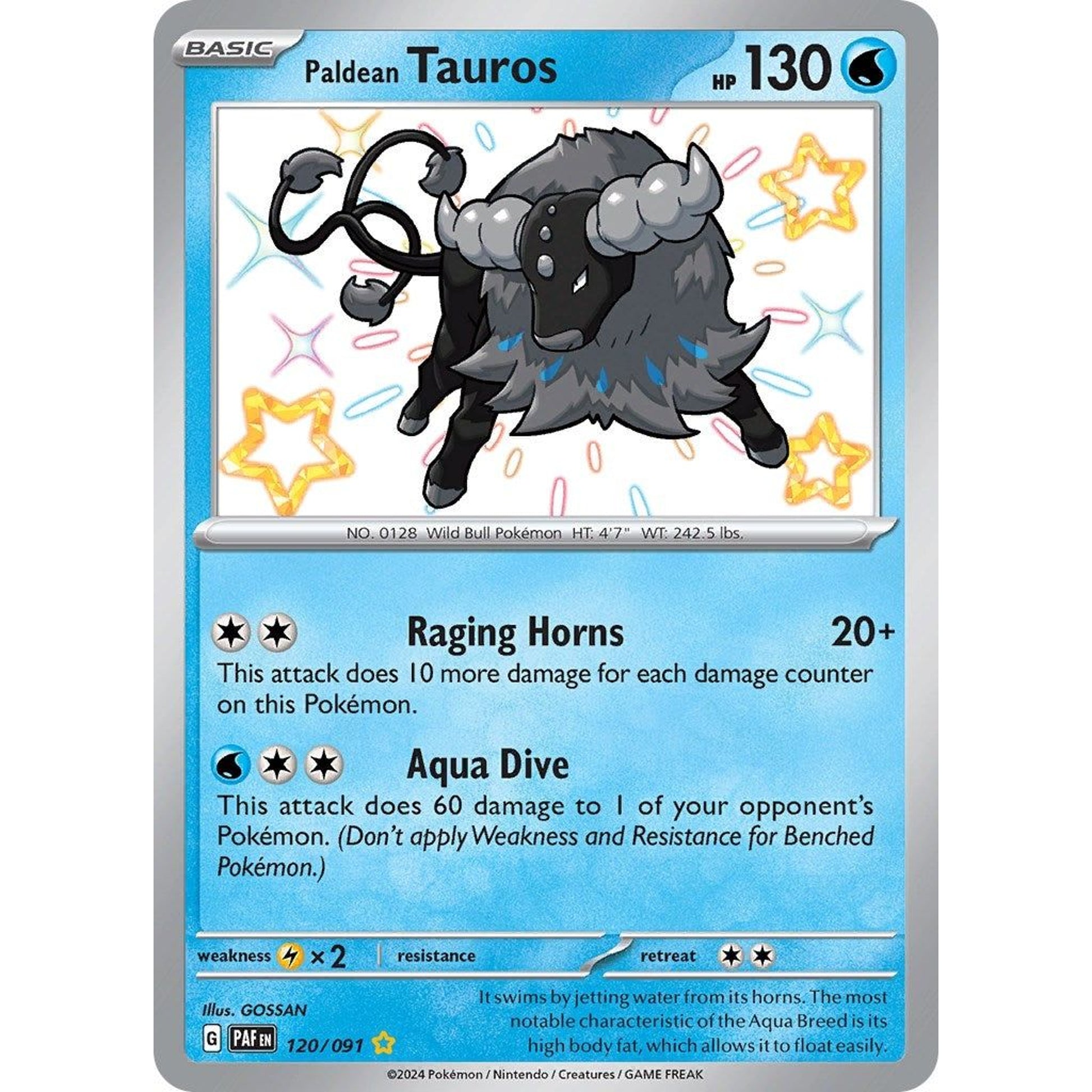 Image for Paldean Tauros (120/091) (PAF) - Pokemon