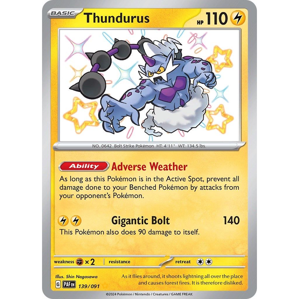 Image for Thundurus (139/091) (PAF) - Pokemon