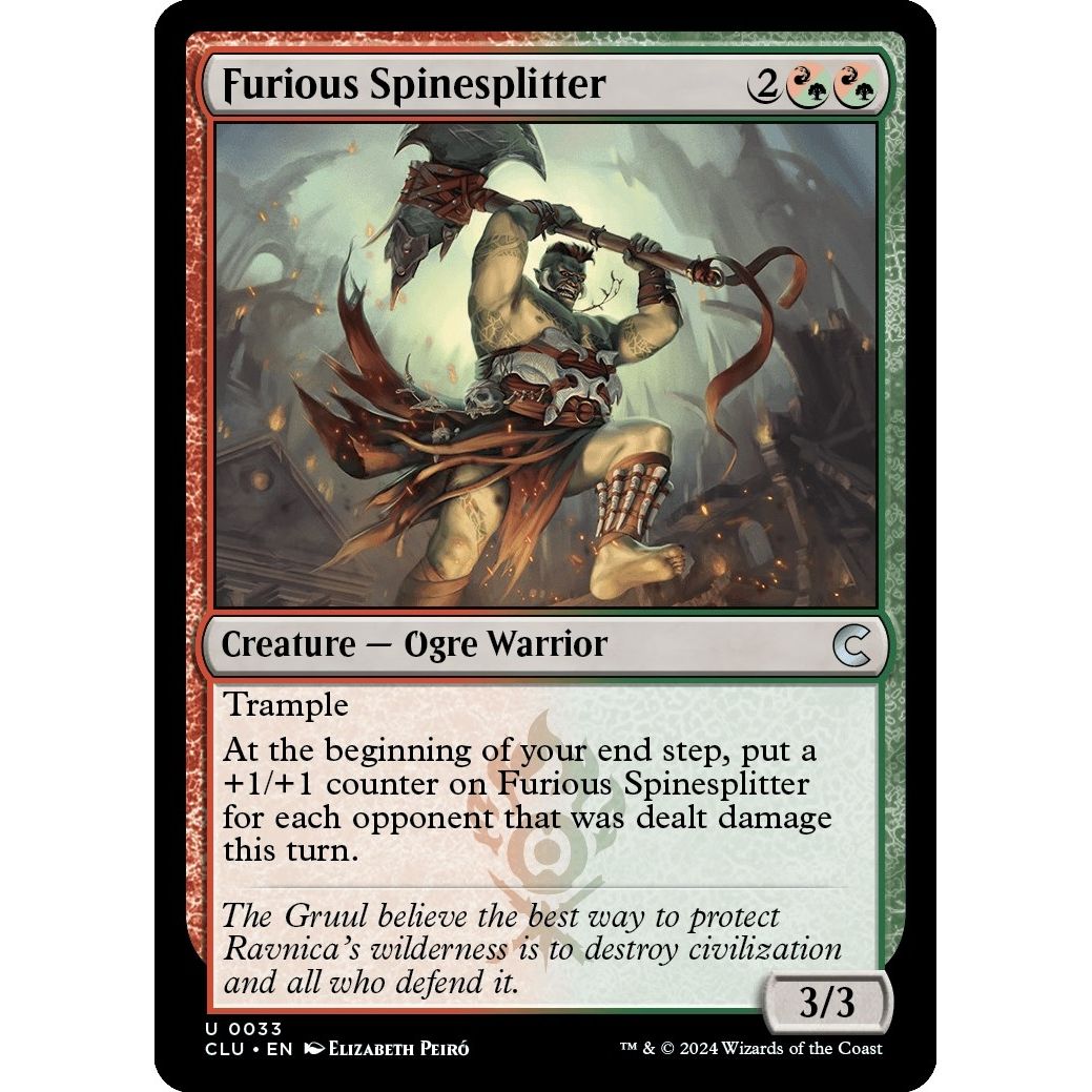 Image for Furious Spinesplitter (33) (CLU) - Magic: The Gathering