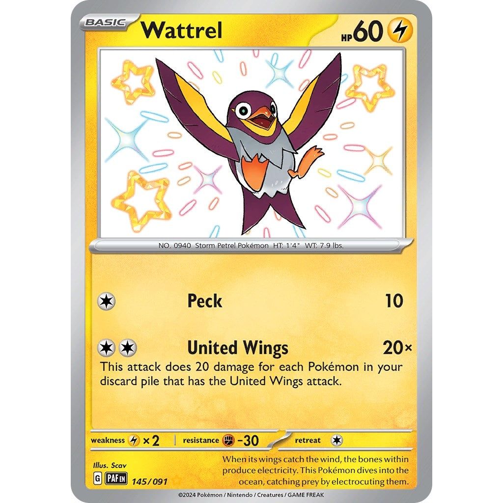 Image for Wattrel (145/091) (PAF) - Pokemon