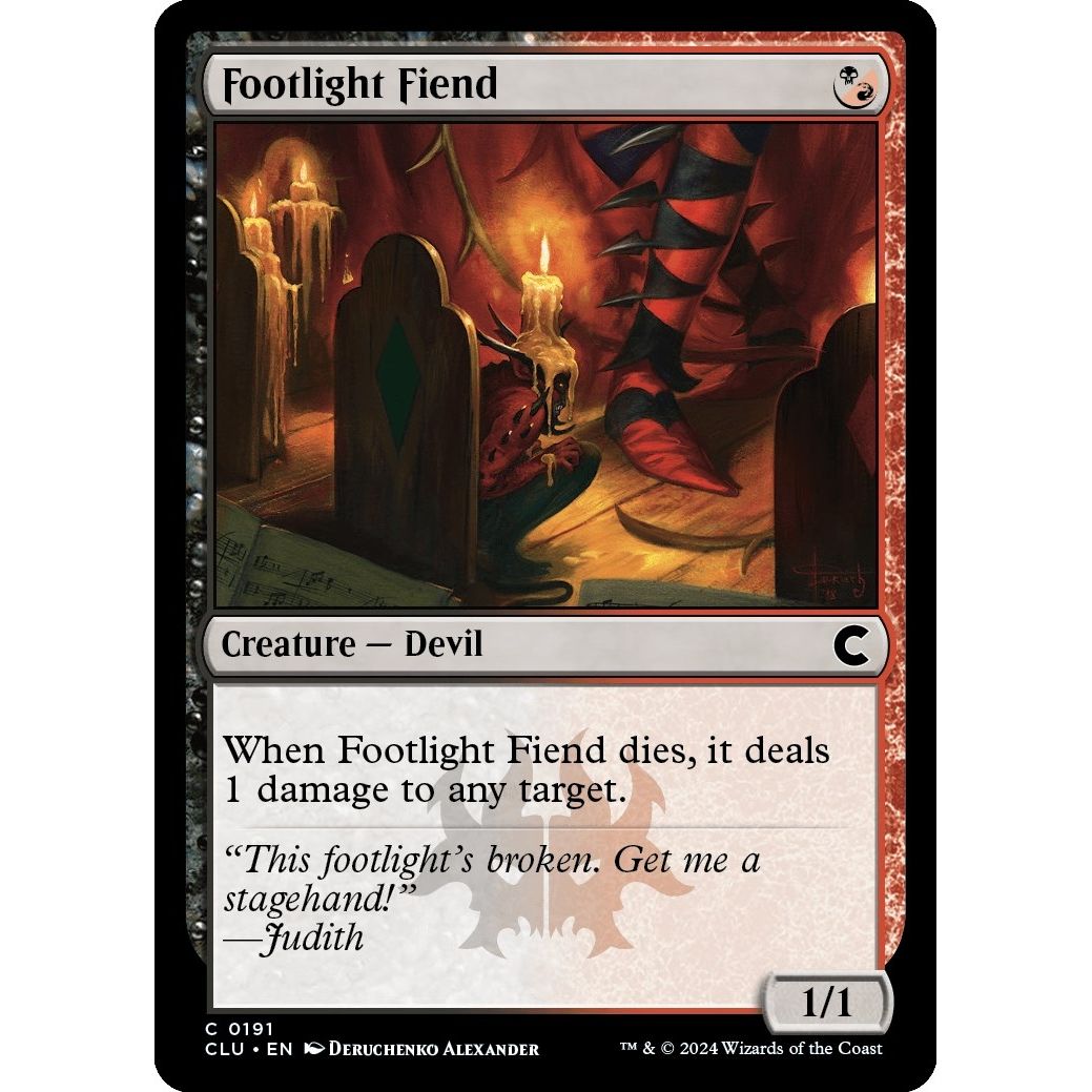 Image for Footlight Fiend (191) (CLU) - Magic: The Gathering