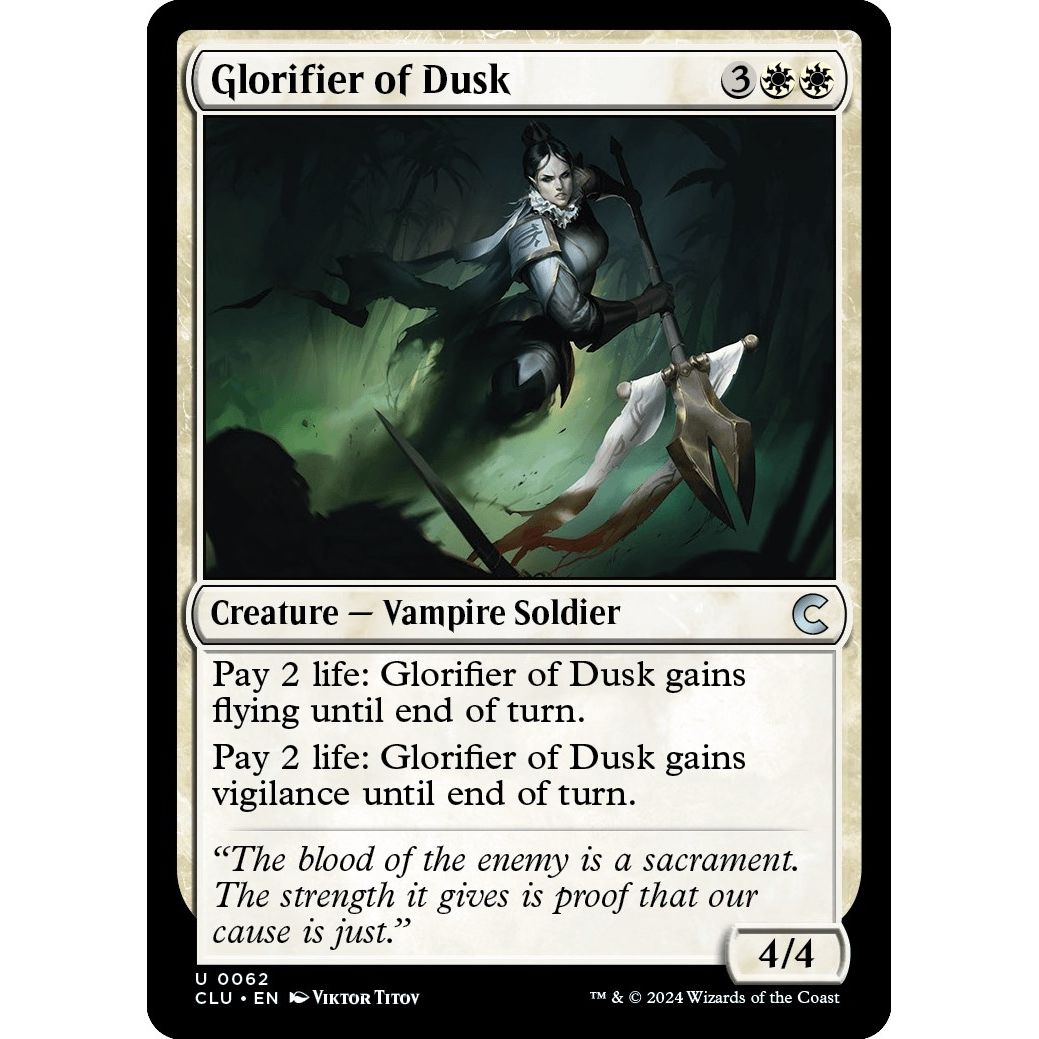 Image for Glorifier of Dusk (62) (CLU) - Magic: The Gathering