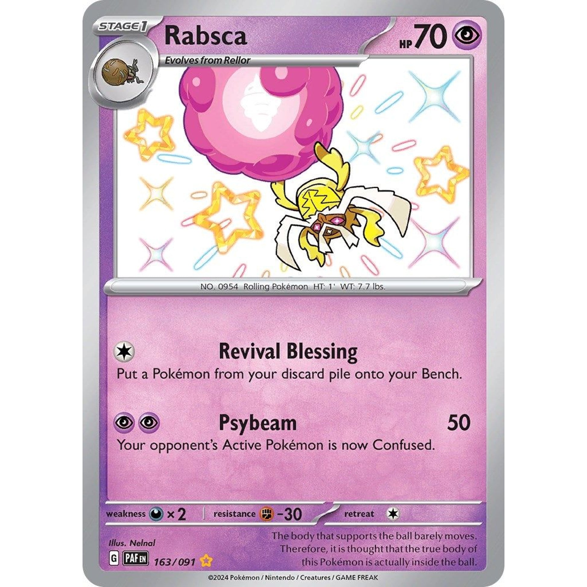 Image for Rabsca (163/091) (PAF) - Pokemon