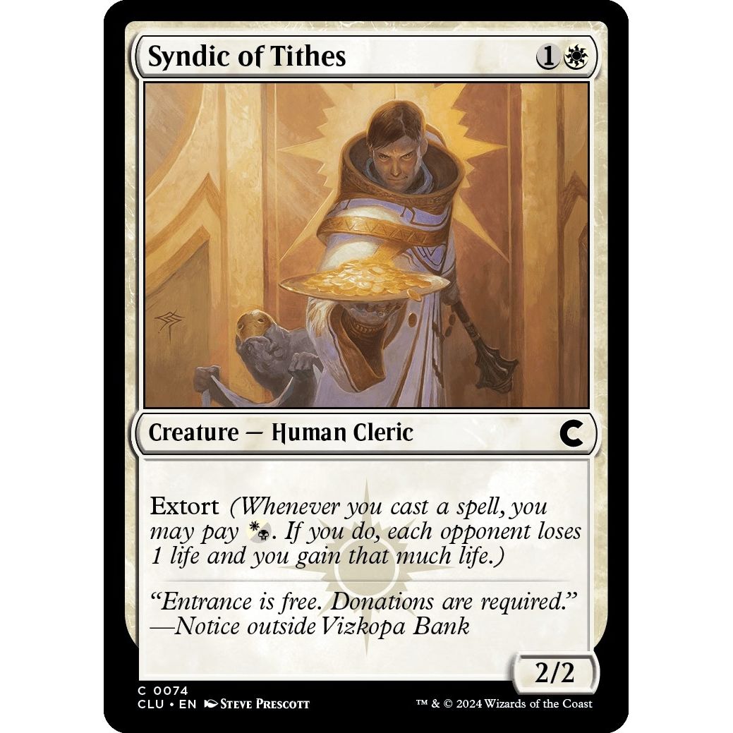 Image for Syndic of Tithes (74) (CLU) - Magic: The Gathering