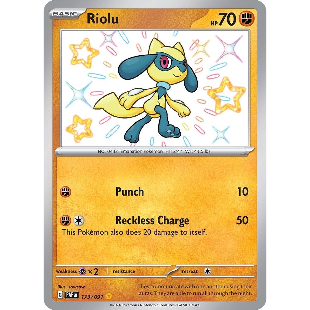 Image for Riolu (173/091) (PAF) - Pokemon