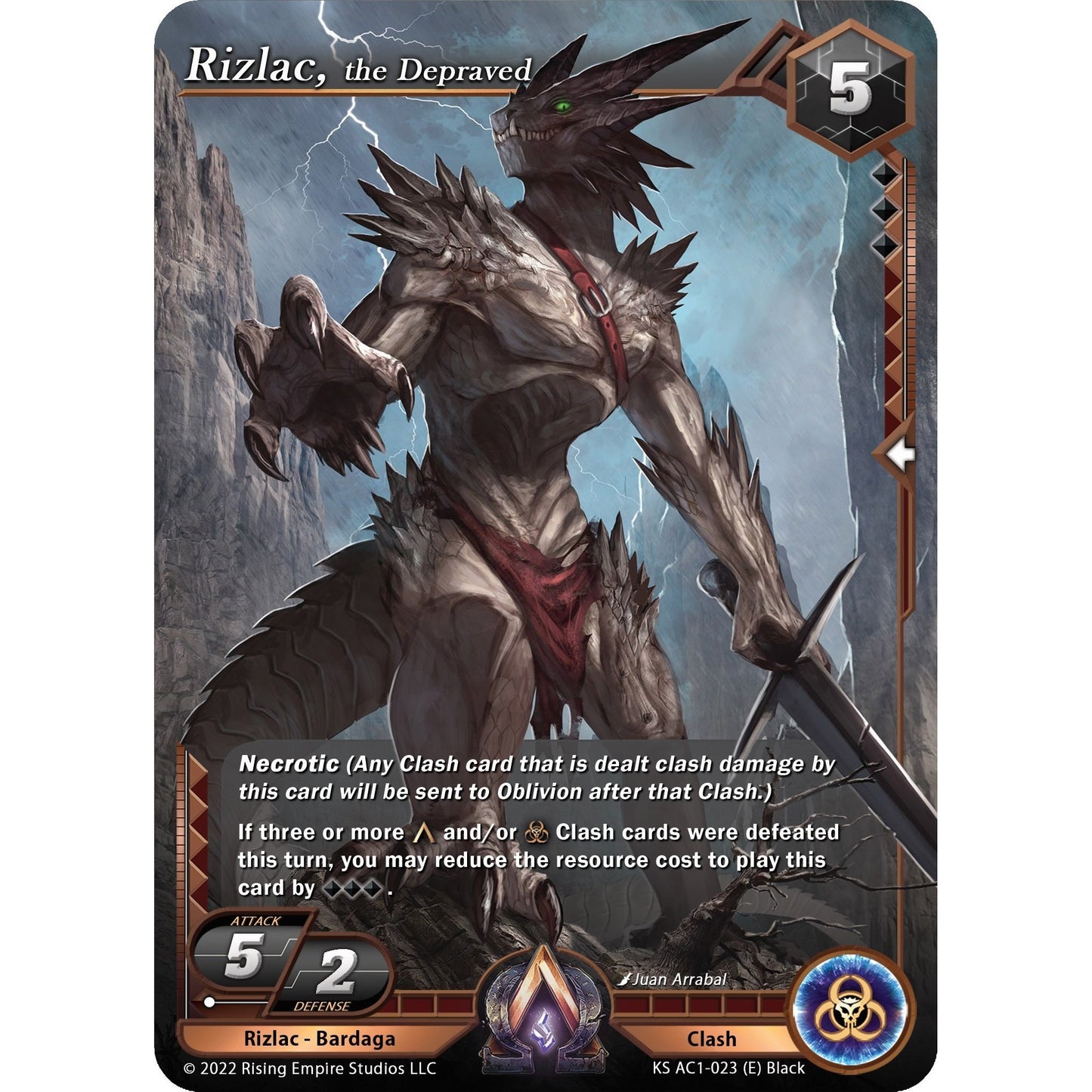 Image for Rizlac, the Depraved (KS AC1-023) (KS AC1) - Alpha Clash