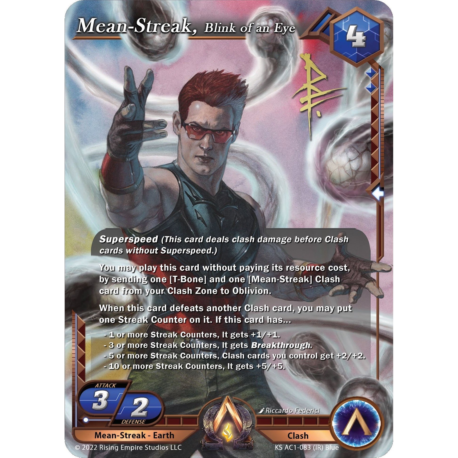 Image for Mean-Streak, Blink of an Eye (Iconic Rare) (KS AC1-083) (KS AC1) - Alpha Clash