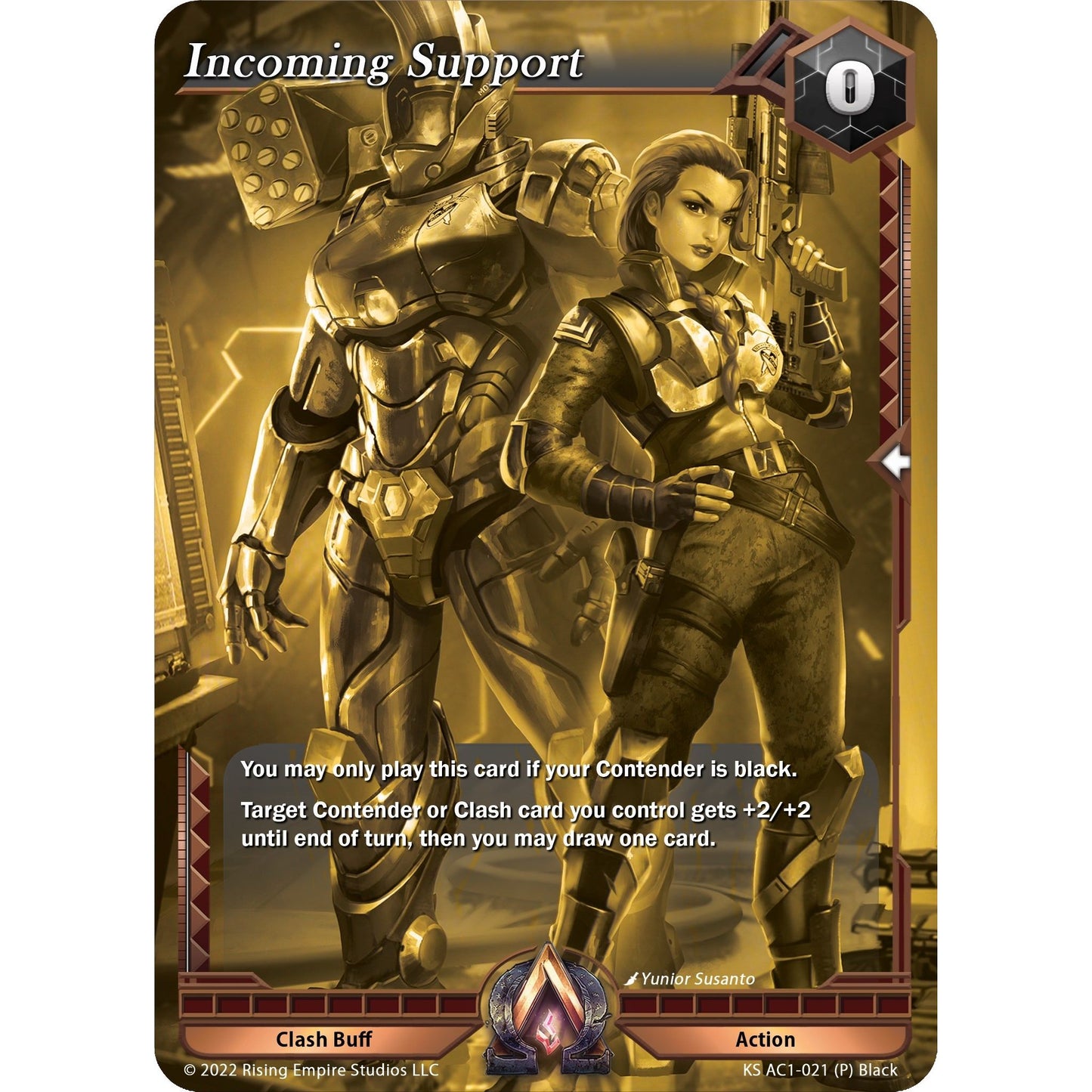 Image for Incoming Support (Gold Foil Promo) (KS AC1-021) (KS AC1) - Alpha Clash