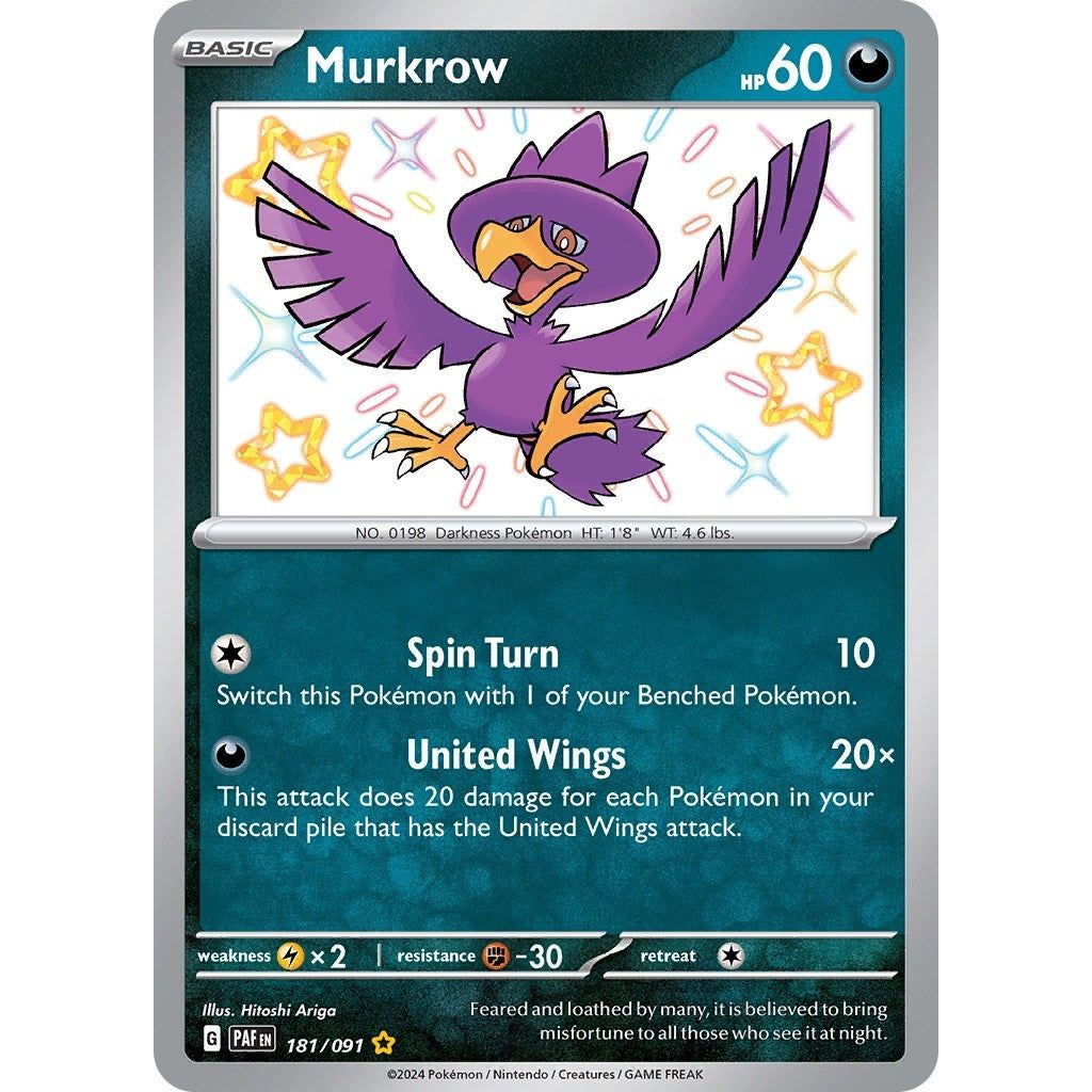 Image for Murkrow (181/091) (PAF) - Pokemon