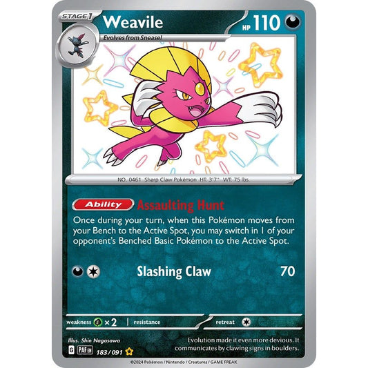 Image for Weavile (183/091) (PAF) - Pokemon