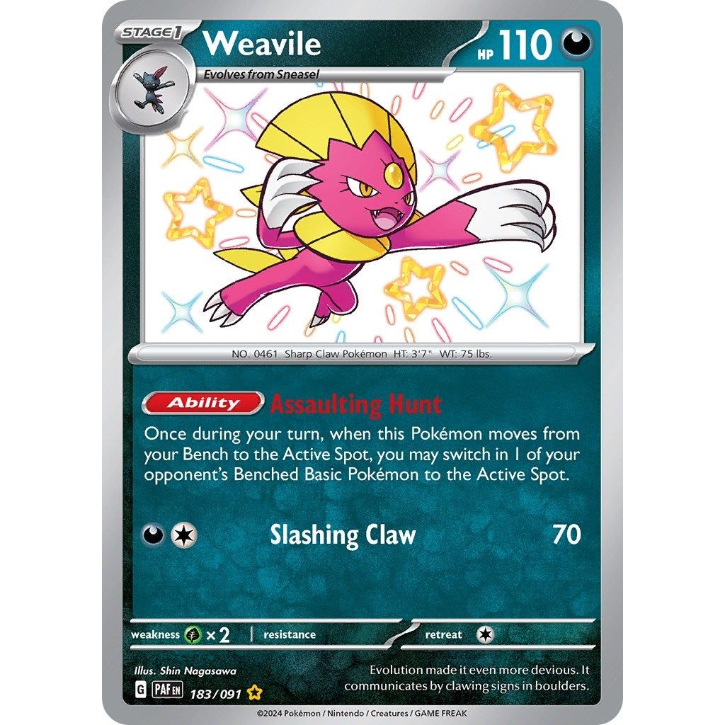 Image for Weavile (183/091) (PAF) - Pokemon