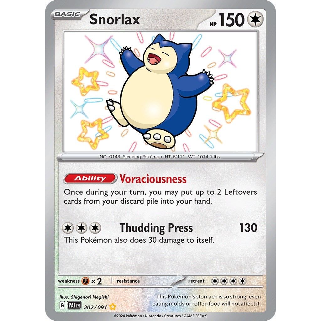 Image for Snorlax (202/091) (PAF) - Pokemon
