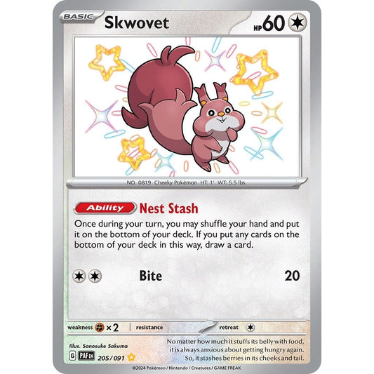 Image for Skwovet (205/091) (PAF) - Pokemon