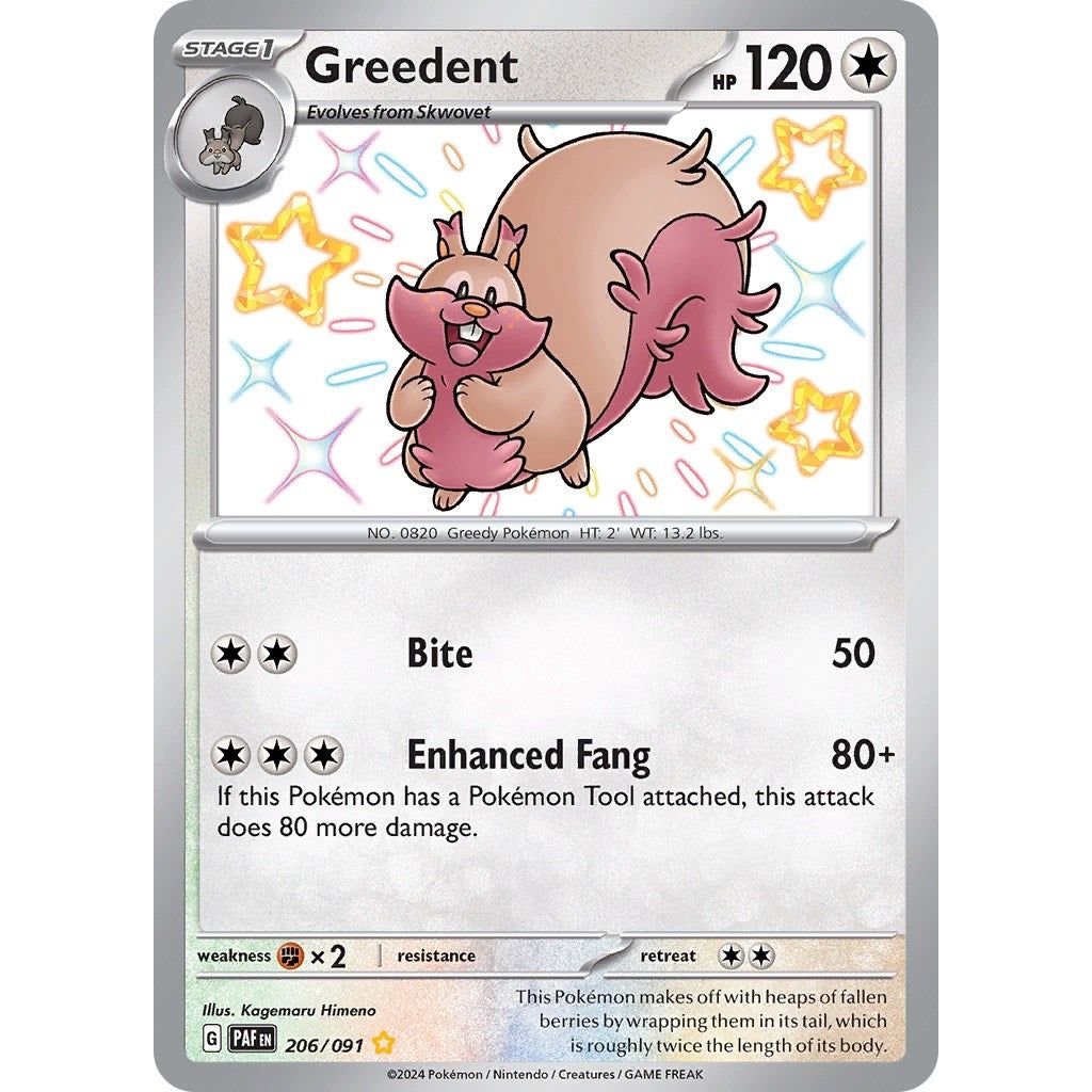 Image for Greedent (206/091) (PAF) - Pokemon