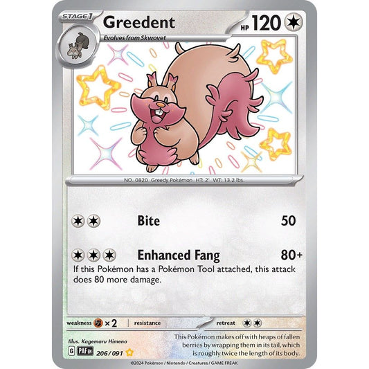 Image for Greedent (206/091) (PAF) - Pokemon