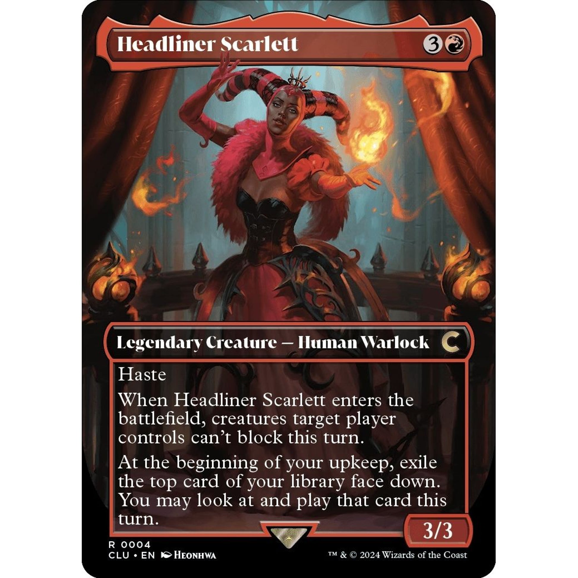 Image for Headliner Scarlett (Borderless) (4) (CLU) - Magic: The Gathering