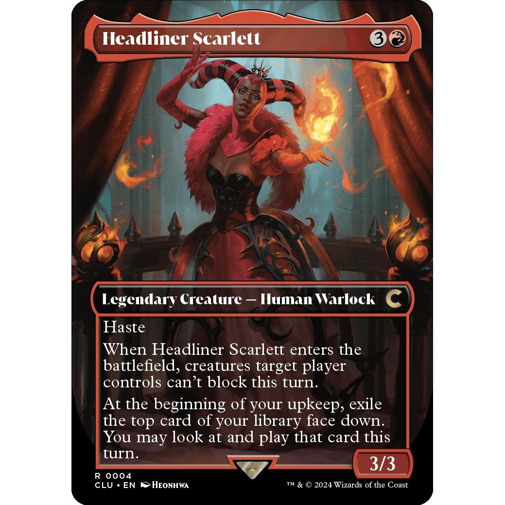 Image for Headliner Scarlett (Borderless) (4) (CLU) - Magic: The Gathering
