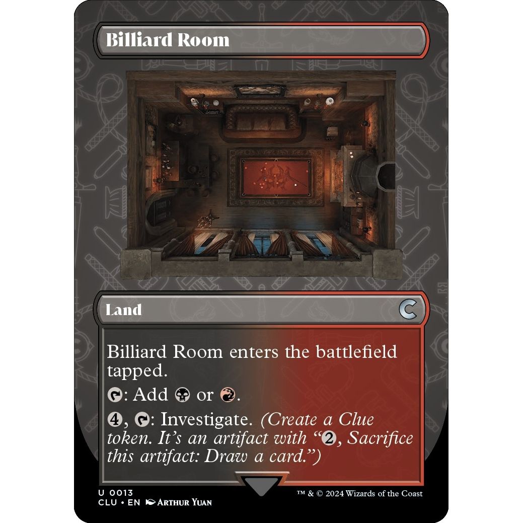 Image for Billiard Room (Borderless) (13) (CLU) - Magic: The Gathering