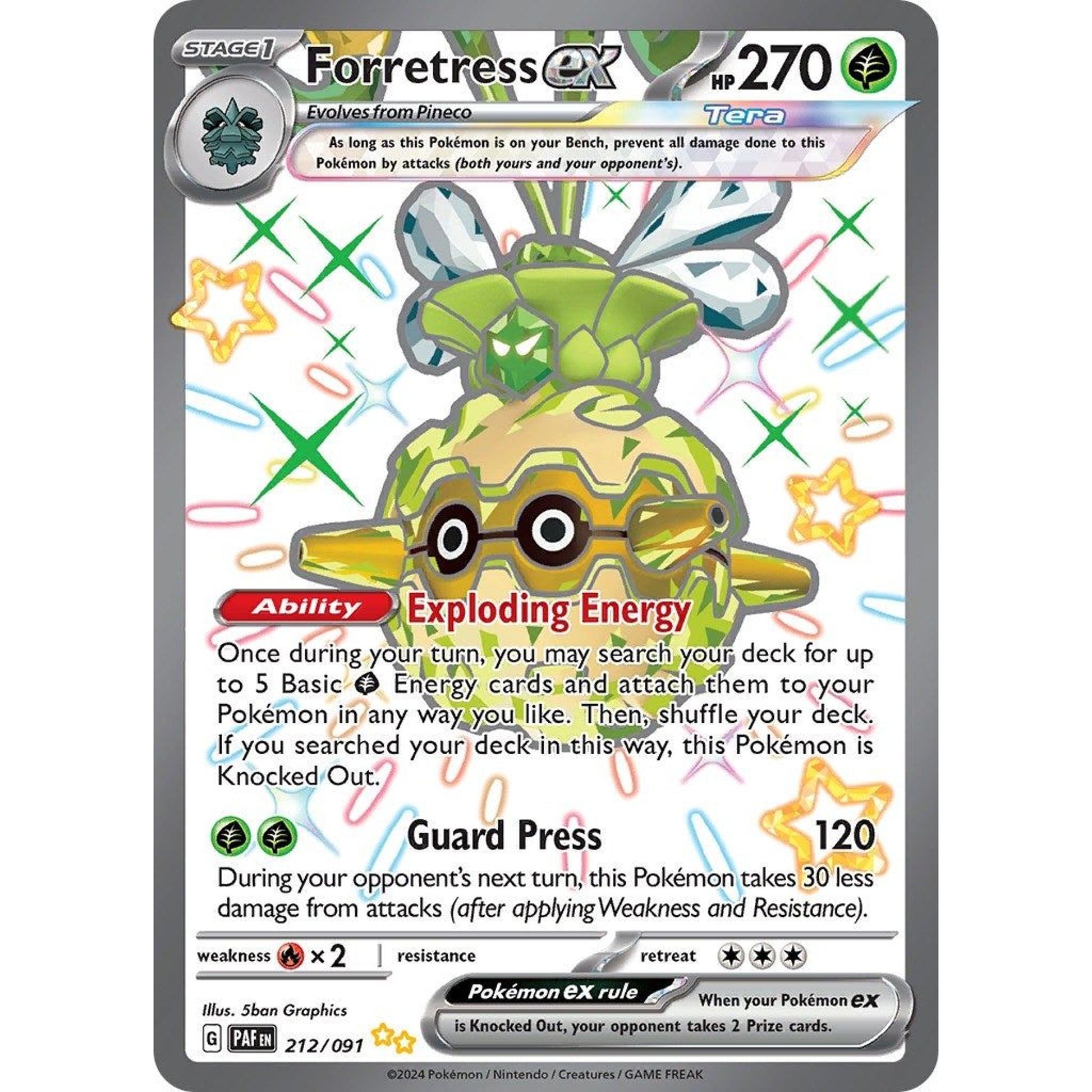 Image for Forretress ex (212/091) (PAF) - Pokemon