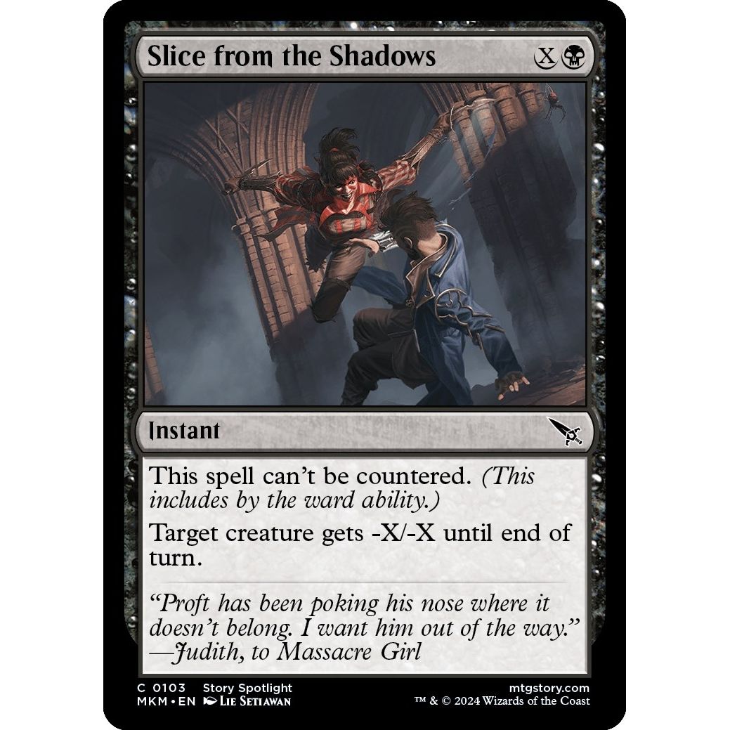 Image for Slice from the Shadows (103) (MKM) - Magic: The Gathering